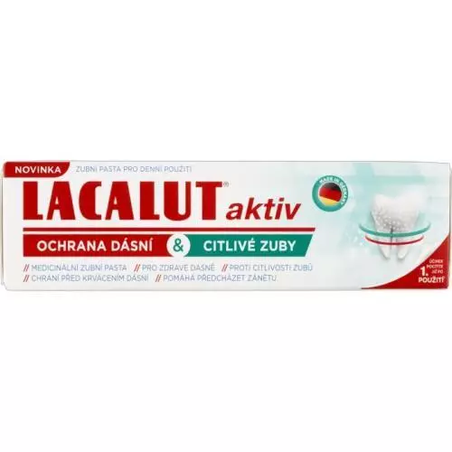 Lacalut zubní pasta 75ml Aktiv Ochrana dásní & citlivé zuby
