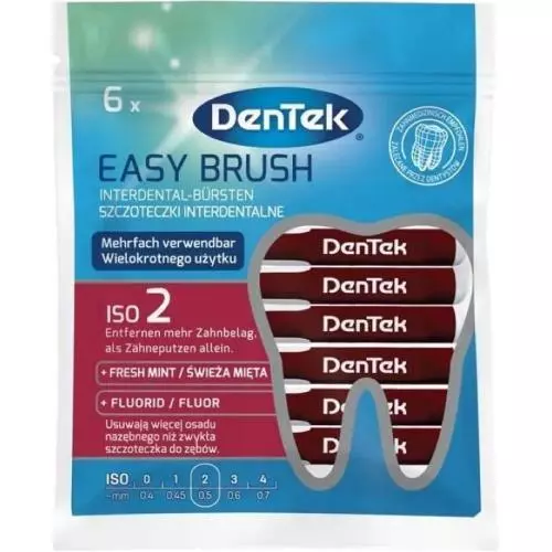 Dentek mezizubní kartáčky 6ks Easy Brush ISO 2