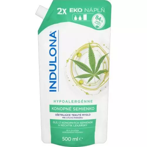 Indulona tekuté mýdlo 500ml náplň Konopné Semínko