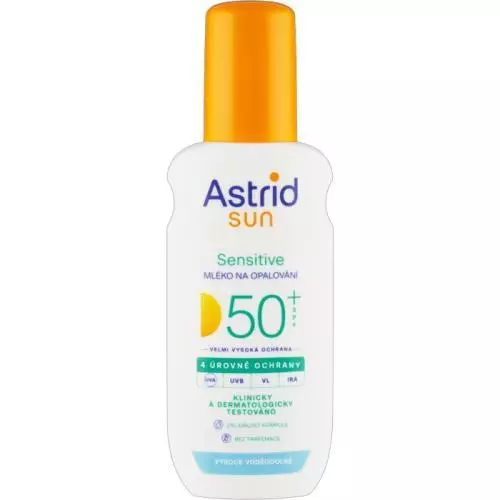 Astrid Sun mléko na opalování 150ml OF50+ Sensitive (sprej)