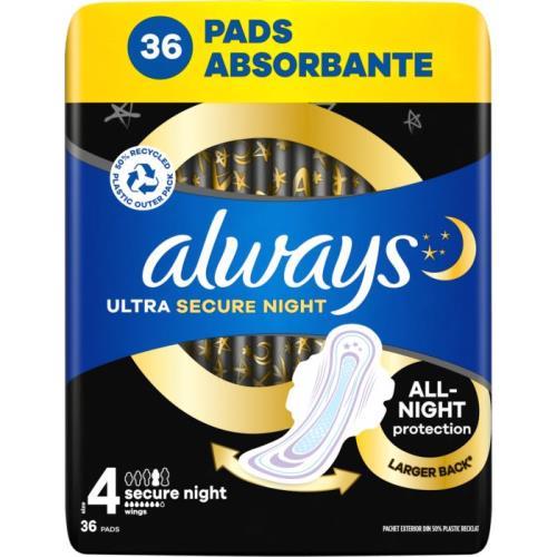 Always vložky ultra secure night 36ks