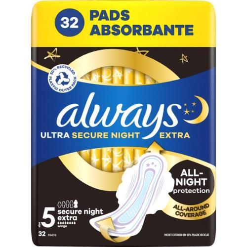 Always vložky ultra extra secure night 32ks