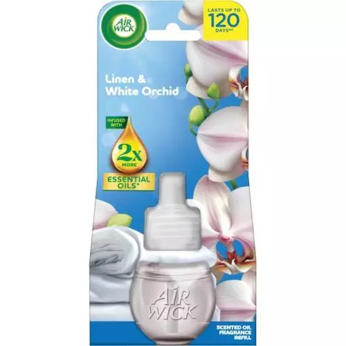 Air Wick náhradní náplň prádlo a bílá orchidej 19ML