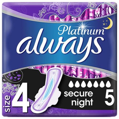 Always vložky ultra platinum secure night 5ks