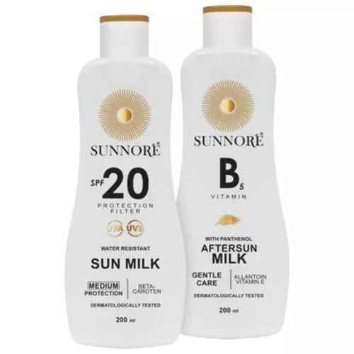 Sunnoré Sun Milk Duopack@2x200ml SPF20+AfterSun