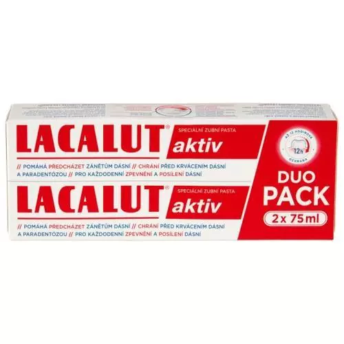 Lacalut zubní pasta @2x75ml Aktiv Duopack