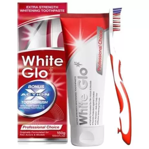 White Glo zubní pasta 150g Profesionál+kartáček+mezizubní kartáček zdarma